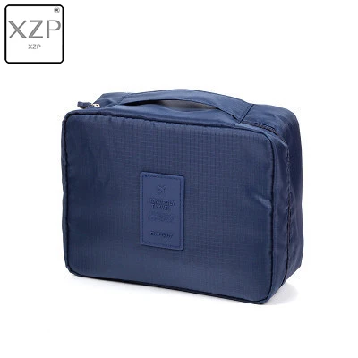 Deep Blue XZP сумка для макияжа для девушек, женская косметичка, моющаяся косметичка, органайзер для макияжа, сумка для хранения, сумка для дорожного набора, много карманов, женская сумка - Color: Deep Blue