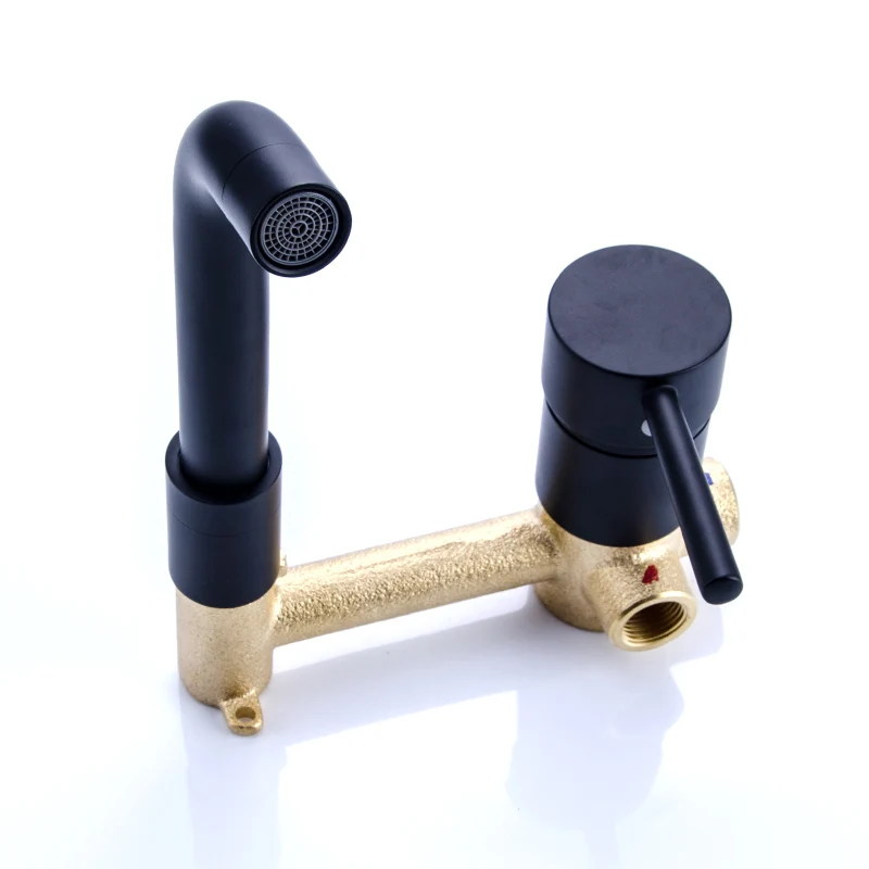 Смеситель настенный латунный для раковины с одной ручкой 603-88B | Обустройство дома