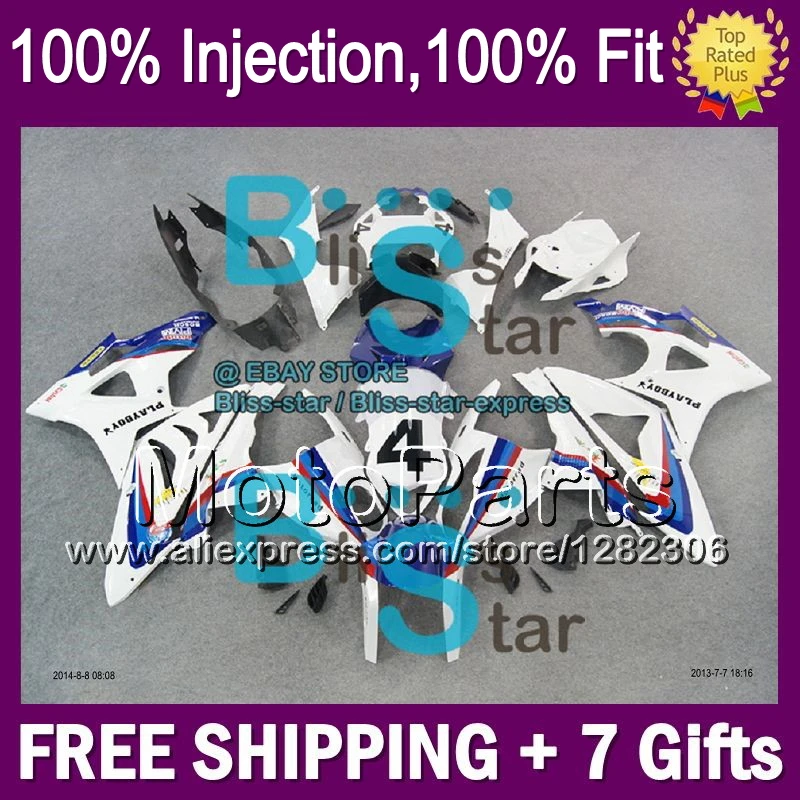 Инъекций + Синий белый Для BMW S1000R 2011 12 S 1000 RR S1000RR 3LC103 1000RR S1000 2009 2010 2013 2014
