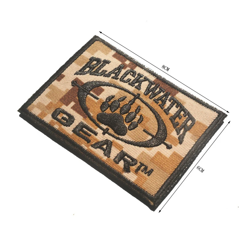 Тактическая нашивка в виде медведя BLACKWATER BEAR армейский военный Morale