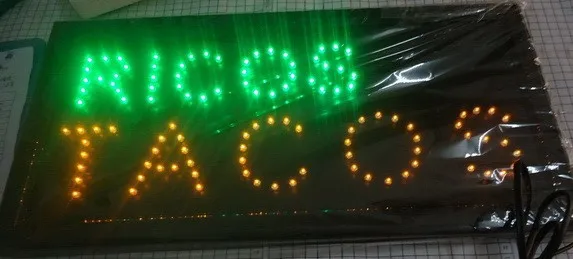 Led 2017 hot sale 10X19 inch indoor Ultra Bright ricos tacos/delicious tacos store Neon light sign|sign light|sign neon lightsign |