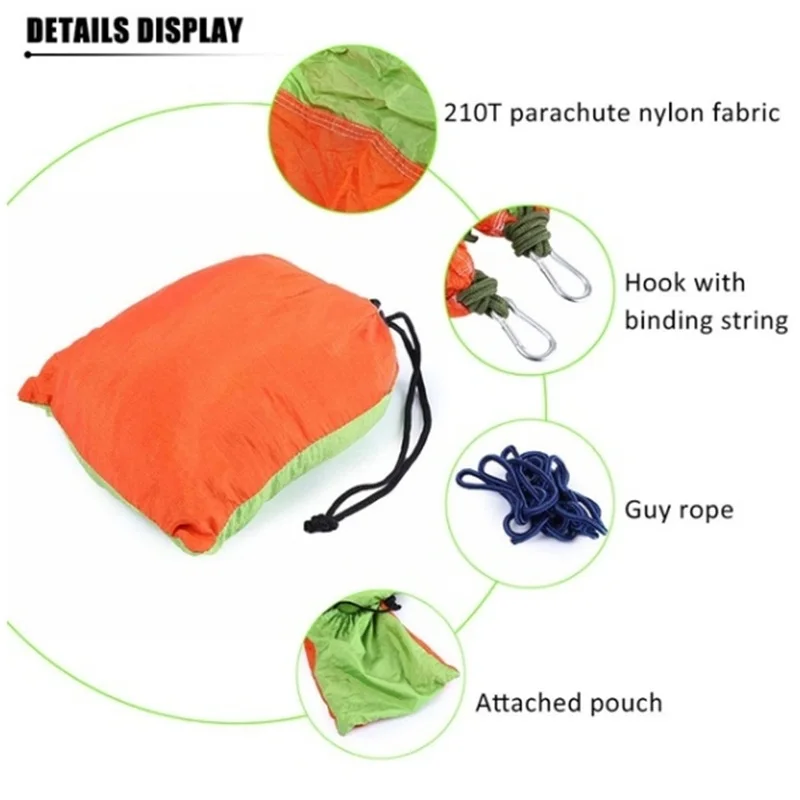 260x140 см двойная/одна портативная нейлоновая Парашютная многофункциональная