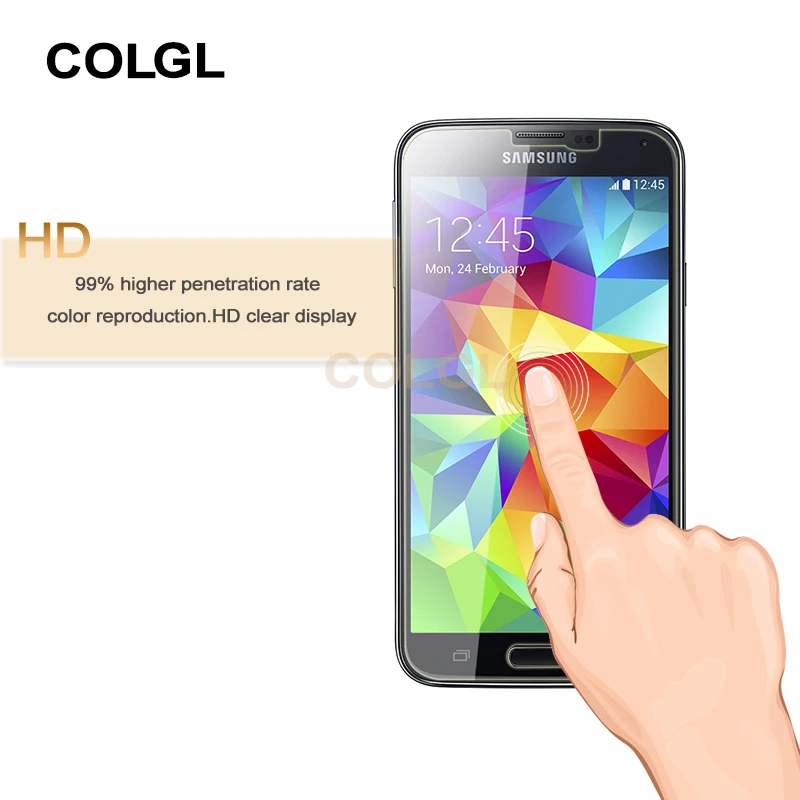 Colgl закаленное стекло для Samsung Galaxy S5 Экран протектор Закаленное SM-G900F i9600 защитные