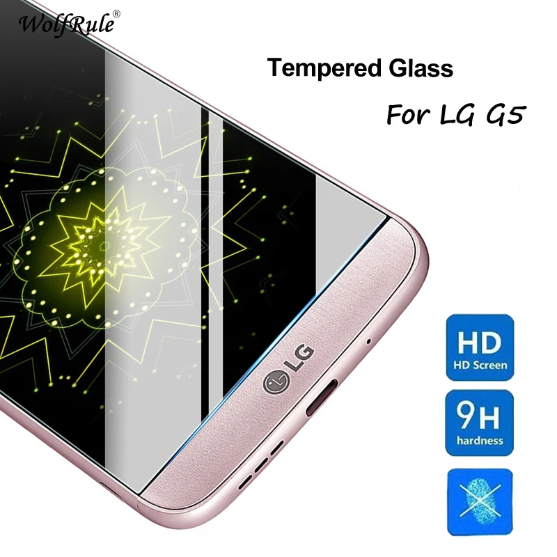 WolfRule 2 шт Защита экрана для стекла LG G5 закаленное стекло против царапин защитная