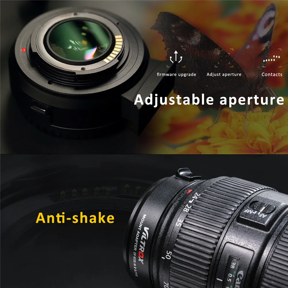 Viltrox EF-EOS M2 фокусный редуктор усилитель адаптер Автофокус 0.71x для Canon EF Крепление объектива к EOS M камера M6 M3 M5 M10 M100 M50