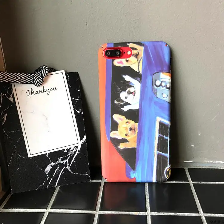 Жесткий Чехол для iPhone 6 6S случае воды бульдог имиджевый задняя крышка 7 Plus/8 плюс 5.5