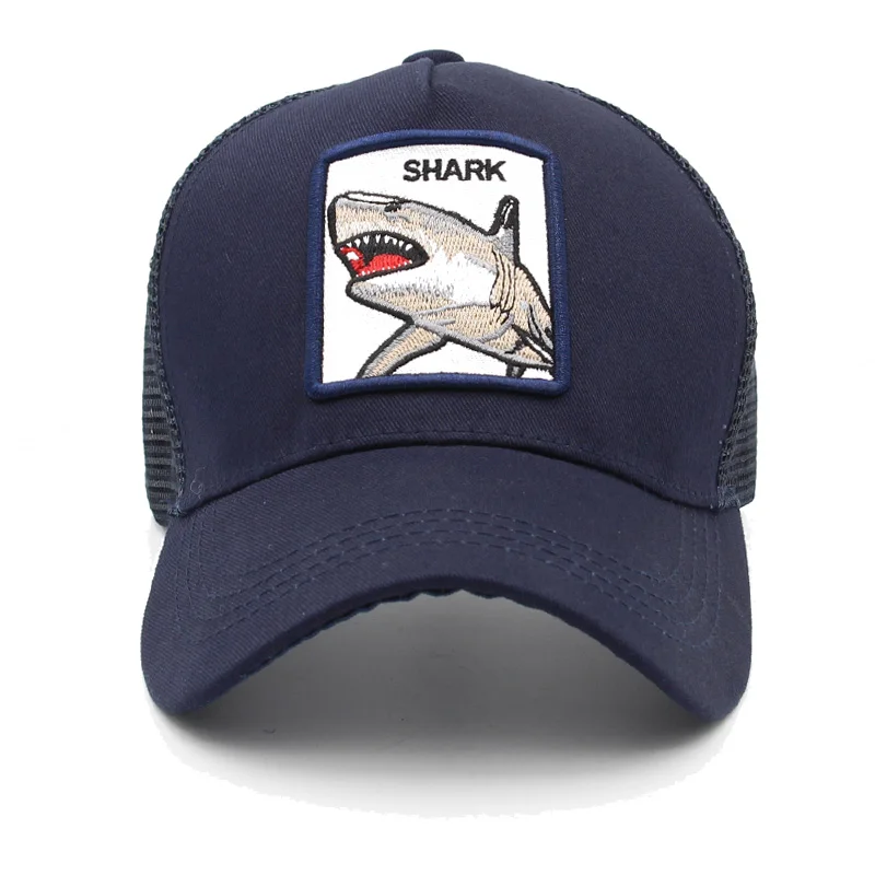 Бейсболка с вышивкой животных для мужчин и женщин Кепка в стиле хип хоп сетчатая