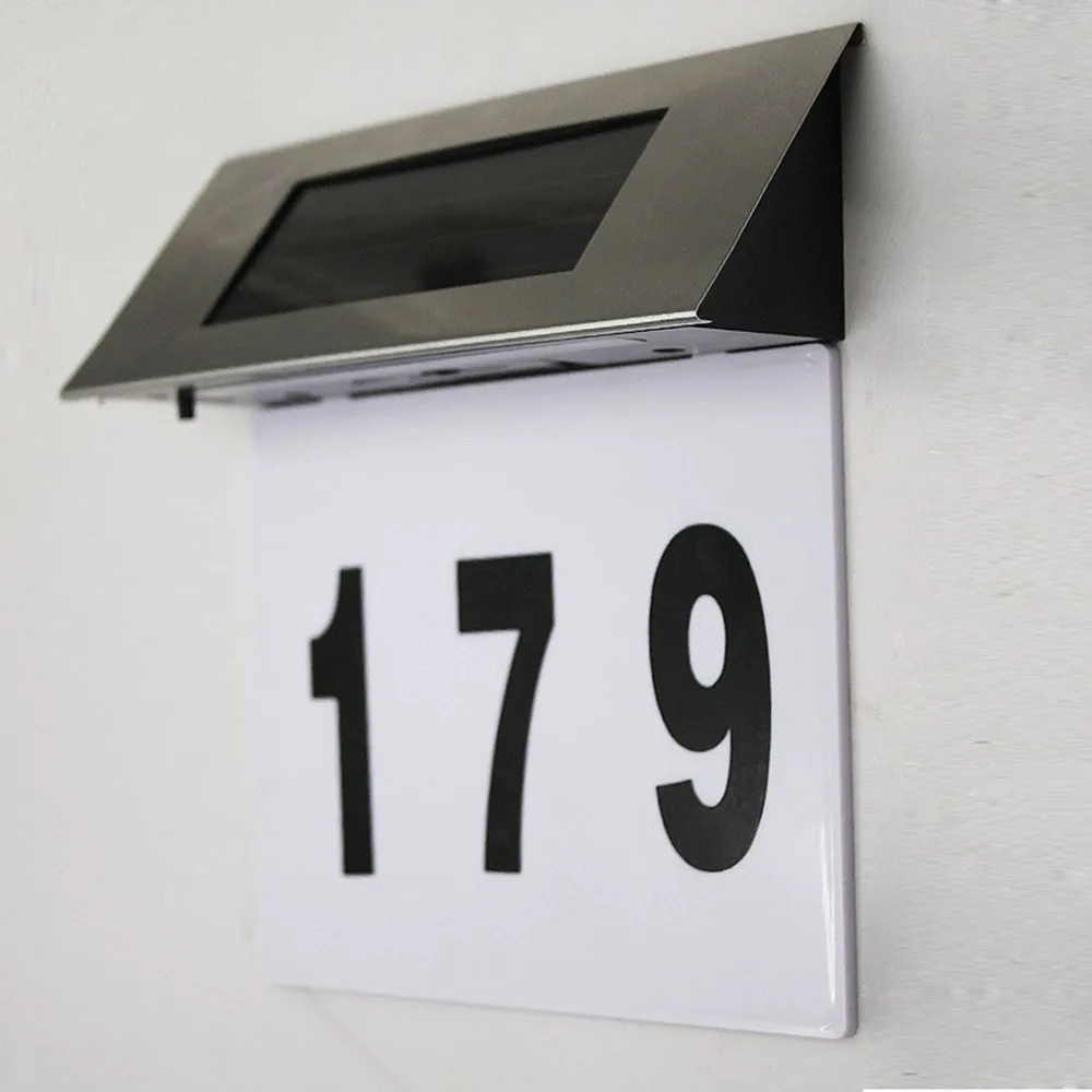 Номер дома Открытый прочный Doorplate лампа Huisnummer двери отеля номера знак