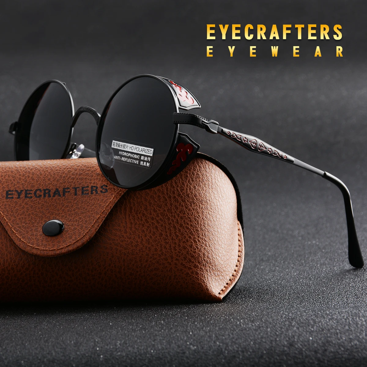 2020 винтажные Круглые Солнцезащитные очки с зеркальным покрытием мужские черные