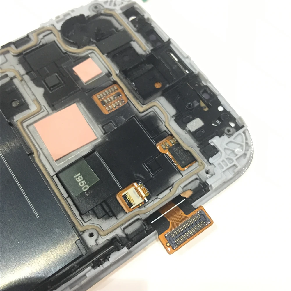 Для Samsung Galaxy S4 i9500 Phone AMOLED LCD сенсорный экран дигитайзер с рамкой Замена бесплатным