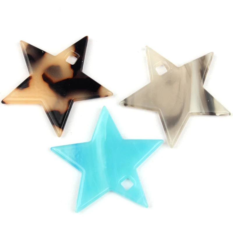 Подвески из уксусной кислоты и смолы 34 мм 4 шт./лот подвески с плоской гладкой