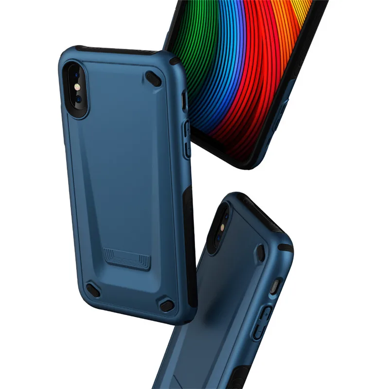 Два в одном PC + TPU чехол для Iphone7 7P 8 8P тонкий гладкий жесткий iPhone XS XR XMAX Чехол