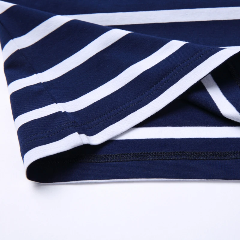 Мужская хлопковая приталенная рубашка поло в полоску с коротким рукавом и