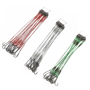 20 шт., поводки из стальной проволоки, 12-25 см, 20-80 фунтов