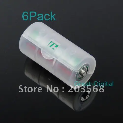Чехол адаптер для аккумулятора 6x AA в C|aa to c|c size batteryaa battery |