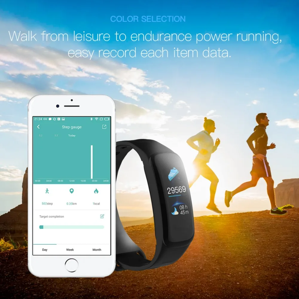 Wearpai C1Plus умный Браслет Для мужчин сердечного ритма крови Давление монитор сна