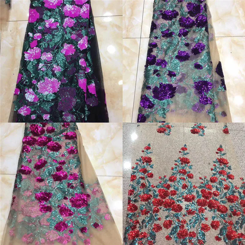 2019 новый дизайн французская сетчатая кружевная ткань с блестками новейшая