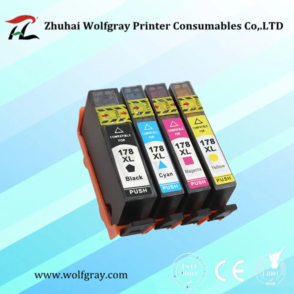 YI LE Цай 4PK совместимый чернильный картридж для hp 178 Для hp 178 178XL Photosmart 5510 5515 6510 7510 B109a B109n B110a принтер
