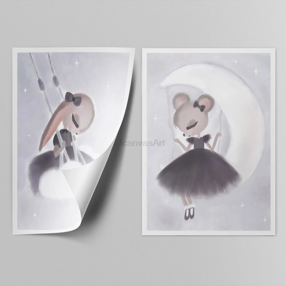 Скандинавский кролик искусственные принты скандинавский Картина на холсте