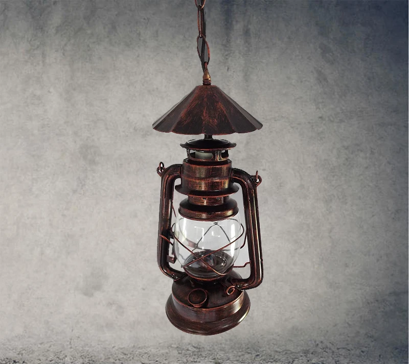 Скандинавский Керосиновый Фонарь винтажный Бронзовый подвесной светильник