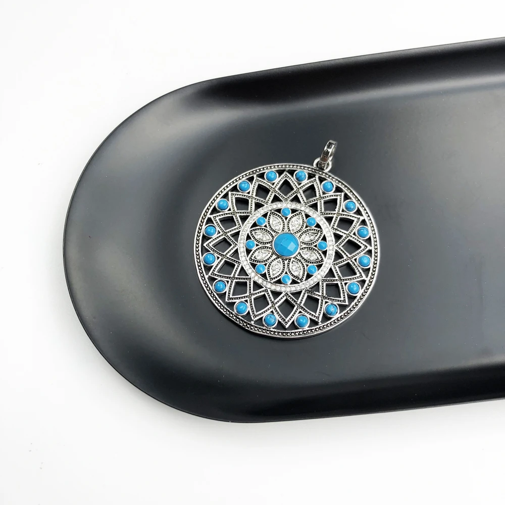 Синий каменный орнамент подвесной Европа Стиль ювелирные изделия стерлингового