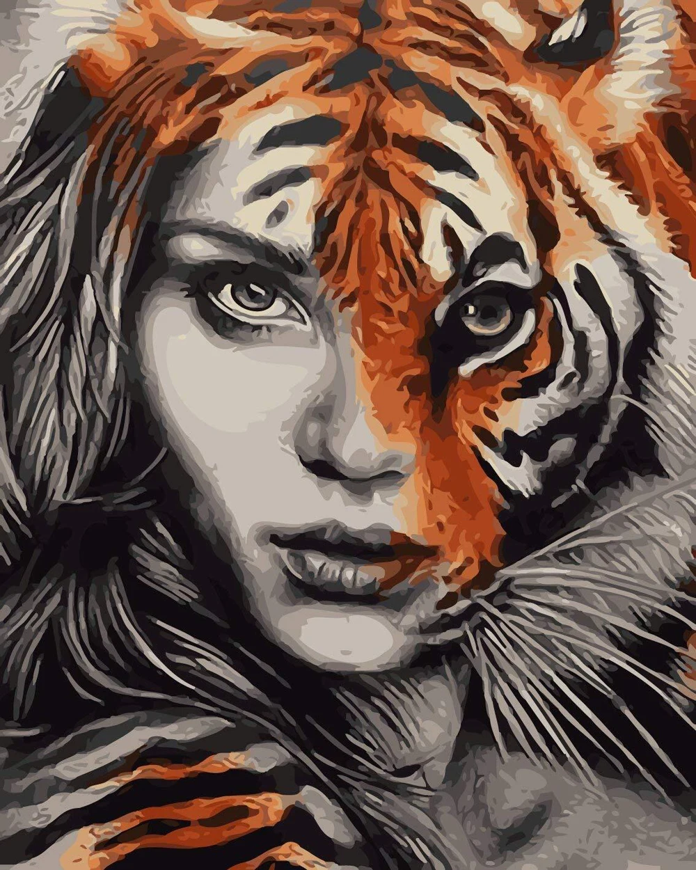 5D кристаллы алмазы Сделай Сам Живопись животных Тигр полный квадратный Tigress's