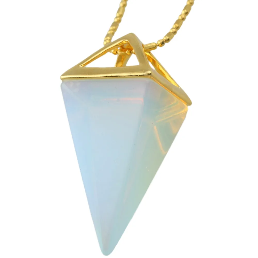 SUNYIK опал Опалит каменная пирамида Точка Подвеска Цепочки и ожерелья Исцеление