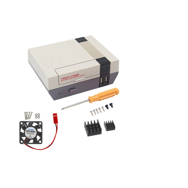 Чехол NESPi для Raspberry Pi 3 B +/3B NES Retroflag Box + Fan игровой контроллер 5 В А с блоком питания