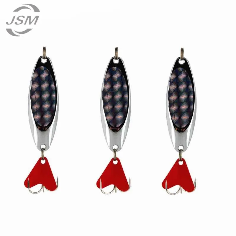 JSM 2 шт./пакет 5 г рыболовная приманка Спиннер металлическая ложка серебристая с