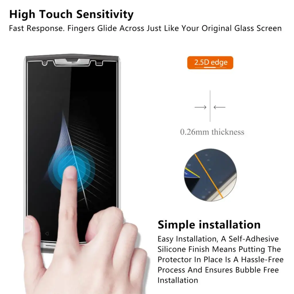 2.5D 0 26 мм 9H Премиум Закаленное стекло для Oukitel K10000 Pro Защитная пленка Pro|tempered glass|premium
