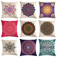 mandala cotton linen cushion cover bohemian geometric pillow case home decorative pillow cover for sofa car almofada