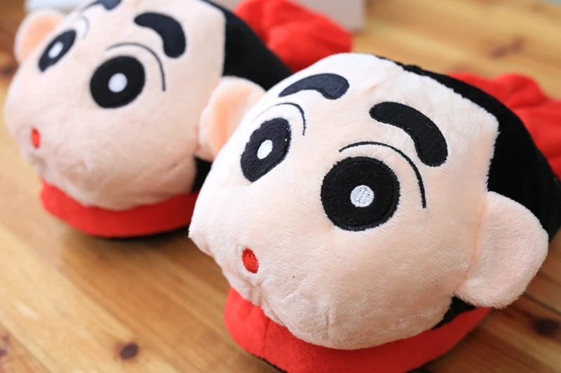 Crayon Shin-chan/плюшевая обувь; домашняя обувь унисекс; тапочки с аниме; милый подарок