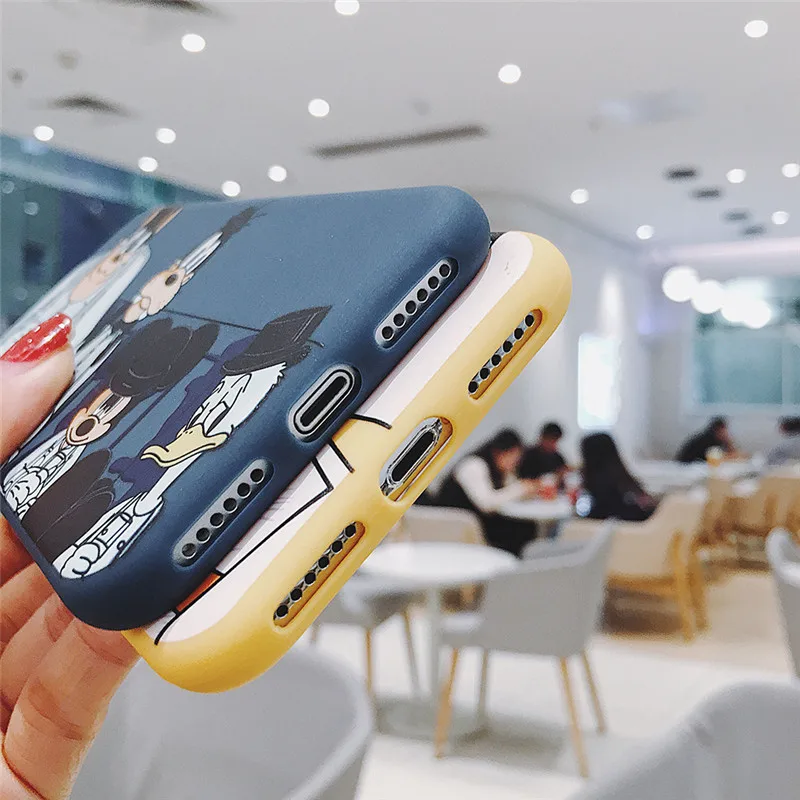 Mouplayca для iphone 6 6s 7 8 plus X Xs Max XR чехлы телефонов милый мультяшный Гуфи собака рельеф