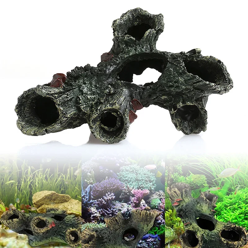 Аквариум украшения ствола Bole Driftwood аквариум Смола Подводные Z07 Прямая