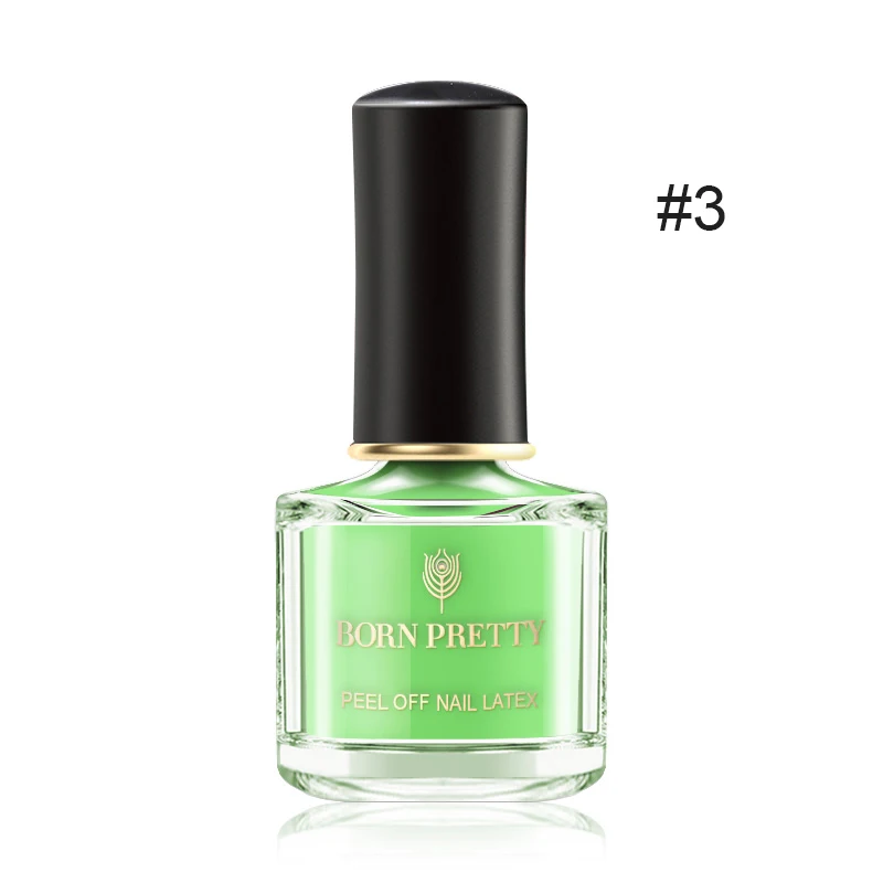 Odor-free Green BORN PRETTY, 6 мл, без запаха, для дизайна ногтей, латекс, отшелушивается, жидкость, против перелива, клей для защиты ногтей, инструмент для ухода за ногтями - Цвет: Odor-free Green