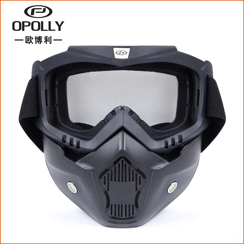 Black outdoor UV protection sand retro Harley mask goggles motorcycle helmet riding off-road | Спорт и развлечения