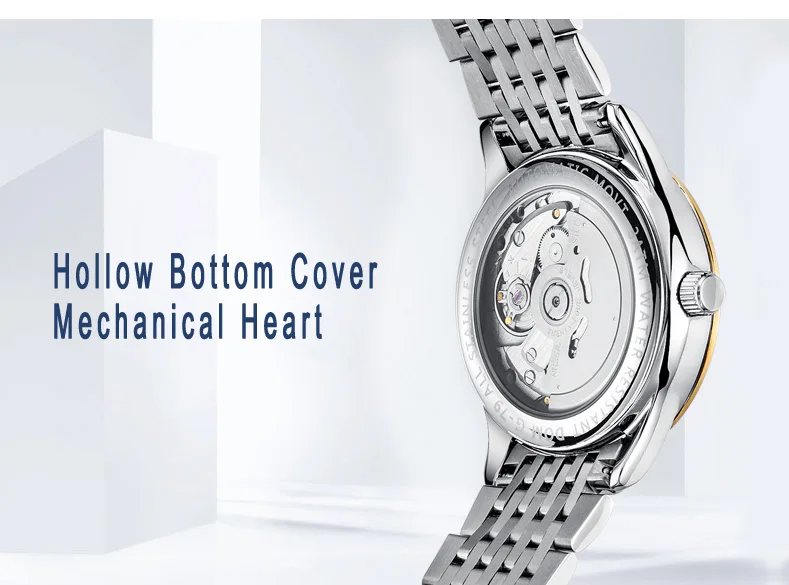 New Fashion Women Mechanical Watch Skeleton Design Top Brand Luxury Waterproof Female Automatic Clock Montre Femme G-79