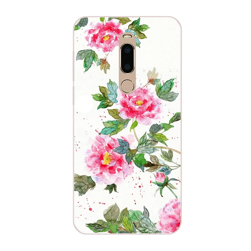 meizu note 8 Case Silicon Colorful flower Painting Soft TPU Back Cover for m8 Phone protect cases shell |