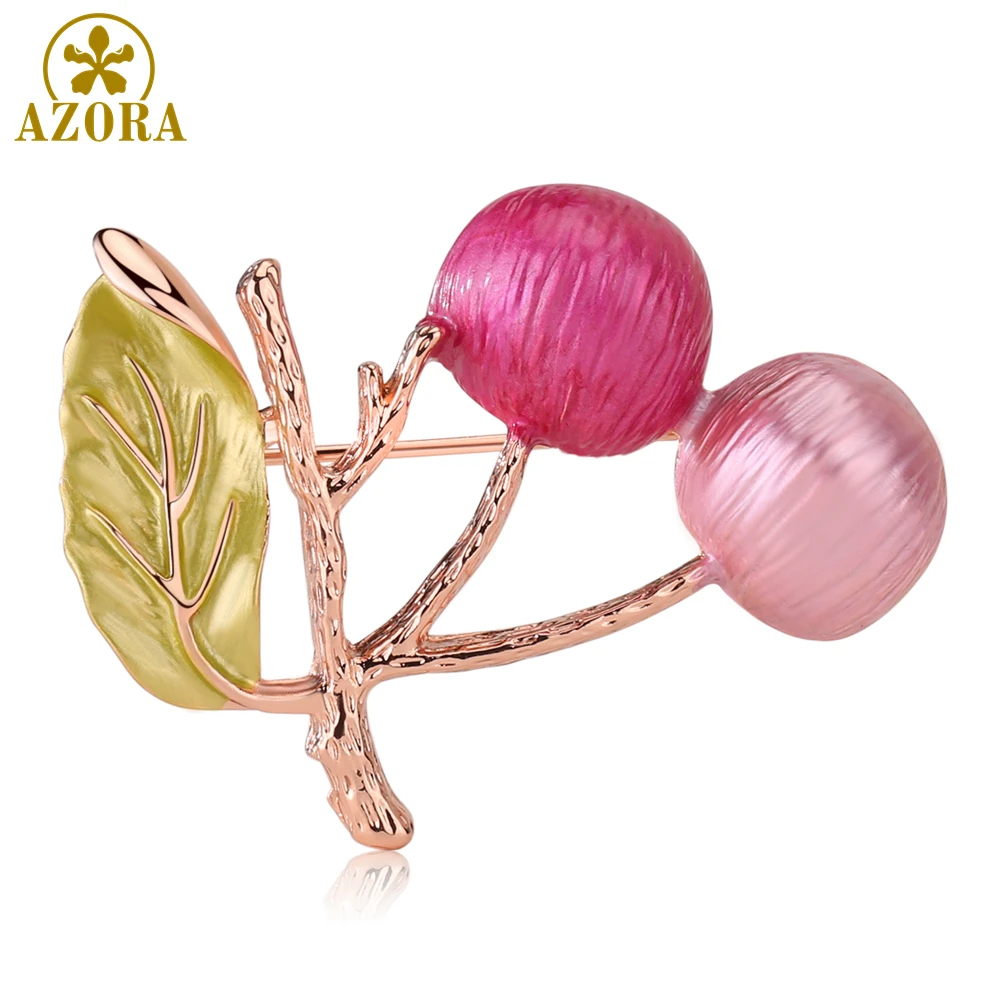 Азора разноцветный жаркое из краска Apple броши в виде дерева и булавки для женщин