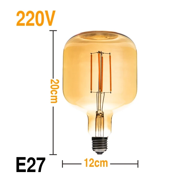P140 E27 Ретро Эдисон светодиодный нити светильник лампочки 4 ватт AC220V 240V P140 ампулы Винтаж Подвесная лампа накаливания спиральный промышленный Настенный декор - Цвет: P140