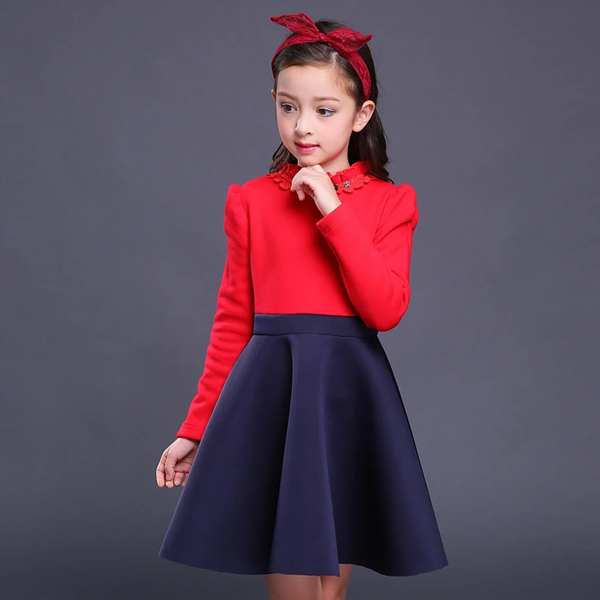 Элегантная детская дизайнерская одежда платье для девочек бархатная подкладка