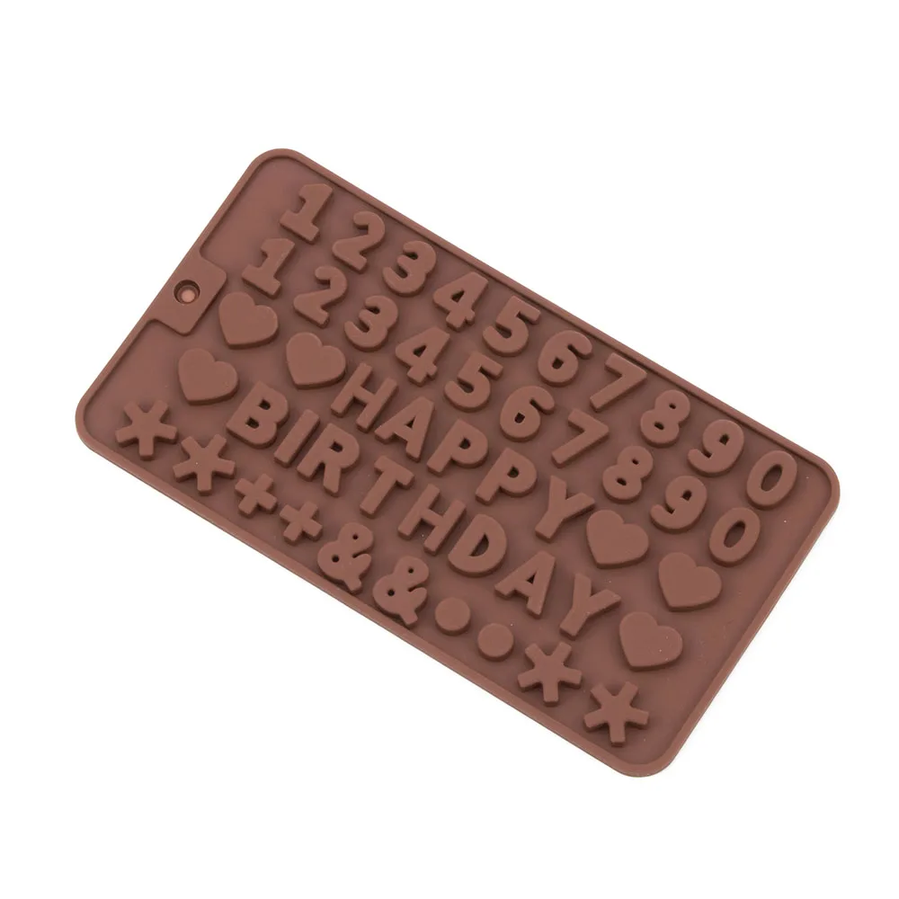 Силиконовая 3D форма алфавит буква цифры шоколадный торт помадка конфеты
