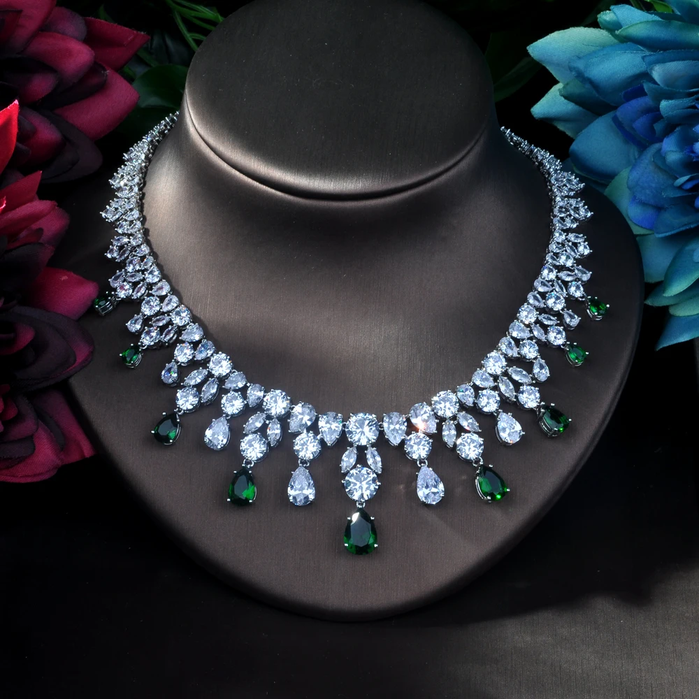 Новинка 2018 свадебные аксессуары для костюма серьги и ожерелье со стразами