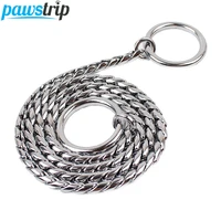 6 size durable copper dog leash outdoor walking training snak chain dog collar xs xxl