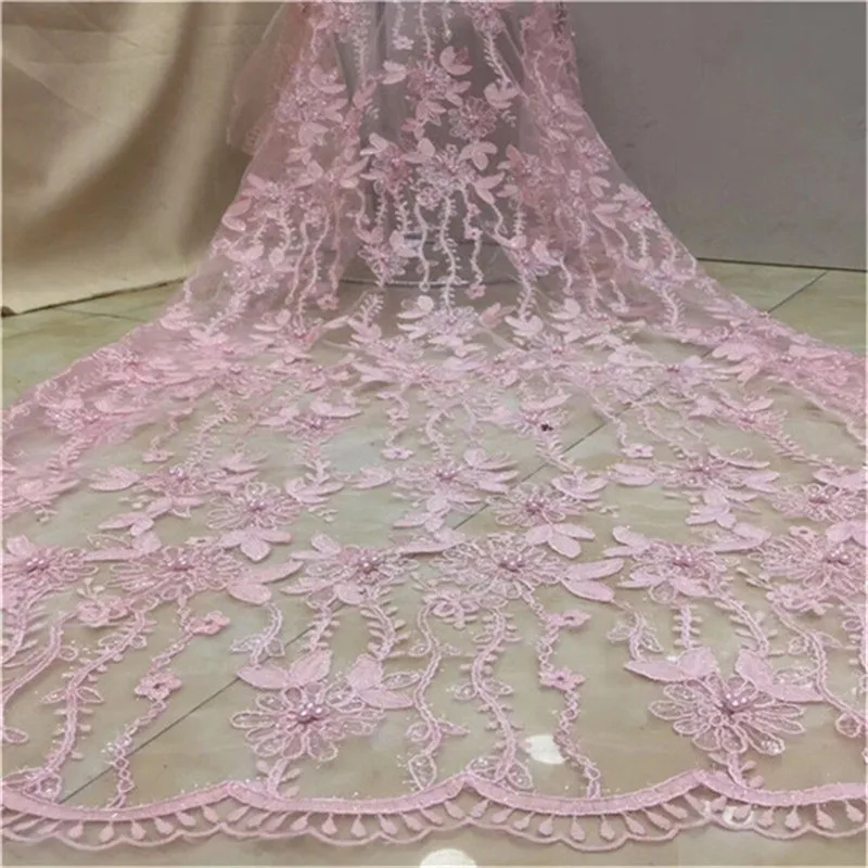 

African lace fabric beads sequins high quality lace french guipure lace fabric for party lace materials african materials gray
