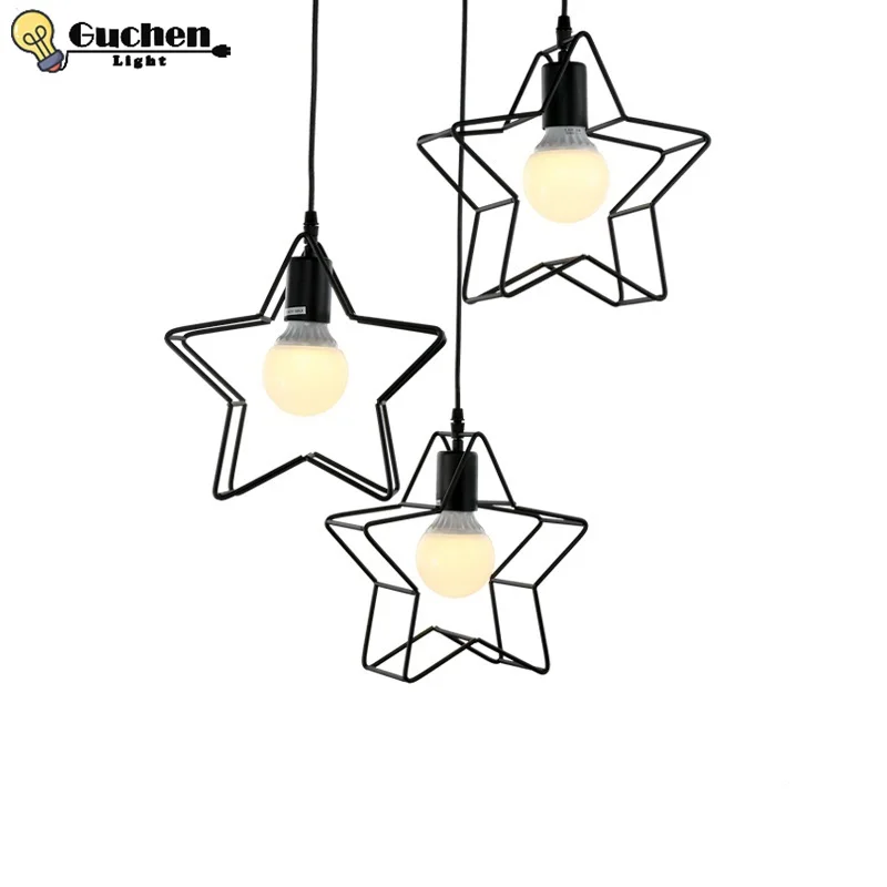 

Modern desgin pendant light led hang lamp Home decoration star lampshade ceiling fixtures living room bedroom/kid room luminaria