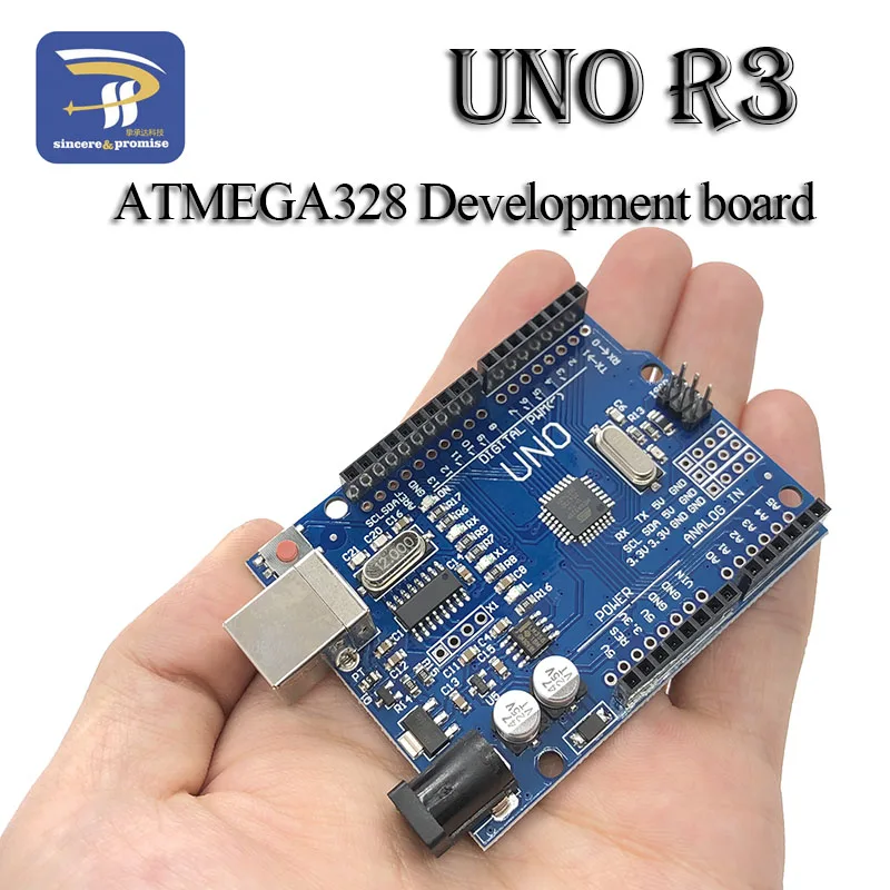 Один набор UNO R3 макетная плата ATmega328P CH340 CH340G для Arduino DIY KIT с прямым штыревым разъемом(без USB кабеля