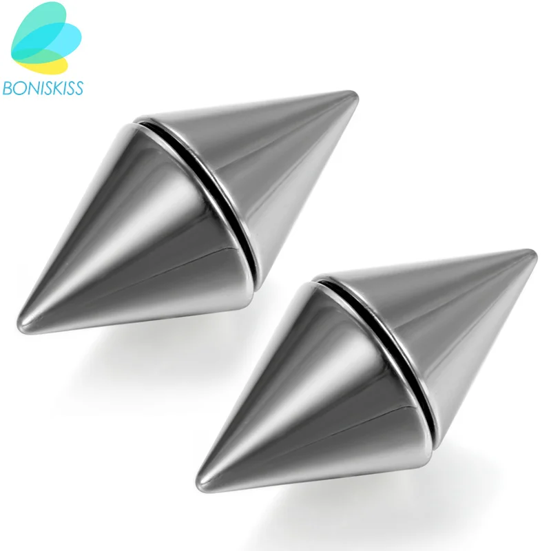 Магнитные серьги Boniskiss унисекс для мужчин и женщин с заклепками из нержавеющей