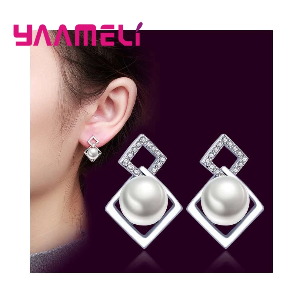 

Luxurious Women/Girls Free shipping Summer Sweet Special Design Pearl Stud Earrings Wholesale Vintage Style