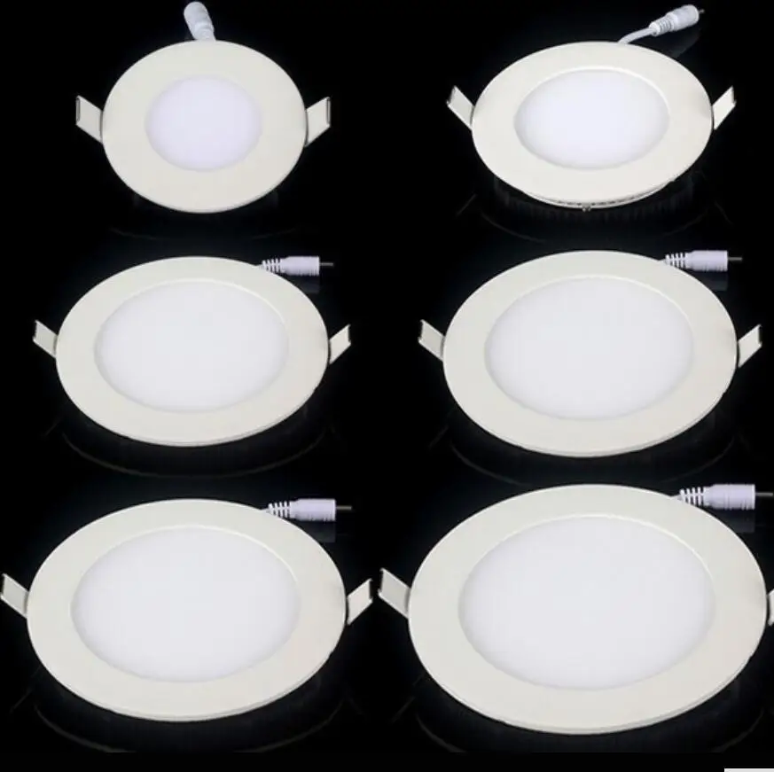 

3w~25w Ultra Thin Round/Square Led Panel Light AC85-265V Downlight Ceiling Recessed LED Panel Light led down light lamp 15w 18w